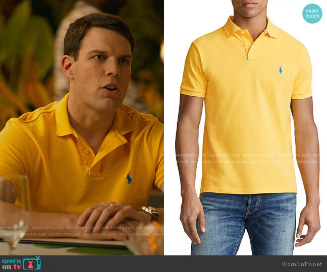 Polo Ralph Lauren Yellow Fin Polo Shirt worn by Shane Patton (Jake Lacy) on The White Lotus