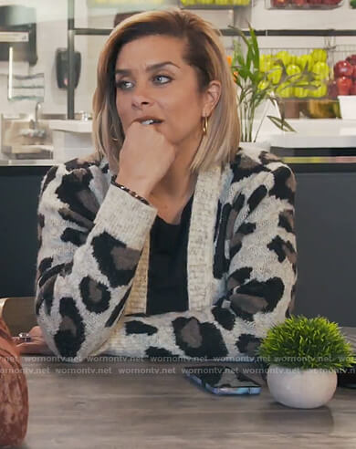 Robyn's leopard cardigan on The Real Housewives of Potomac