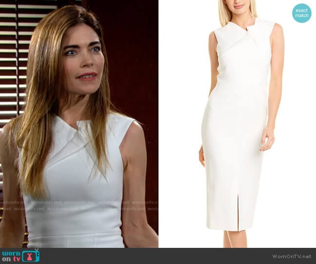 Roland Mouret Tikal Dress worn by Victoria Newman (Amelia Heinle) on The Young and the Restless