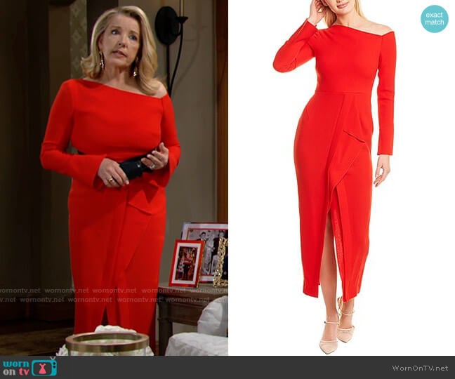 Roland Mouret Trevi Dress worn by Nikki Reed Newman (Melody Thomas-Scott) on The Young and the Restless