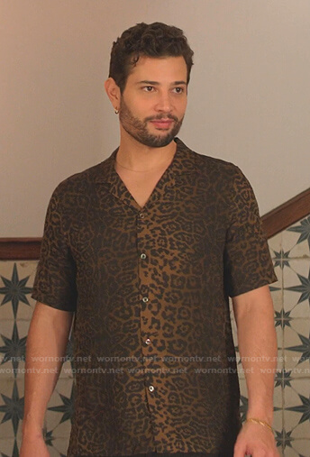 Sam's leopard print shirt on Dynasty