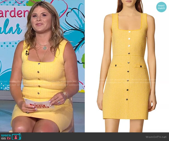 Wornontv Jennas Yellow Sleeveless Tweed Mini Dress On Today Jenna