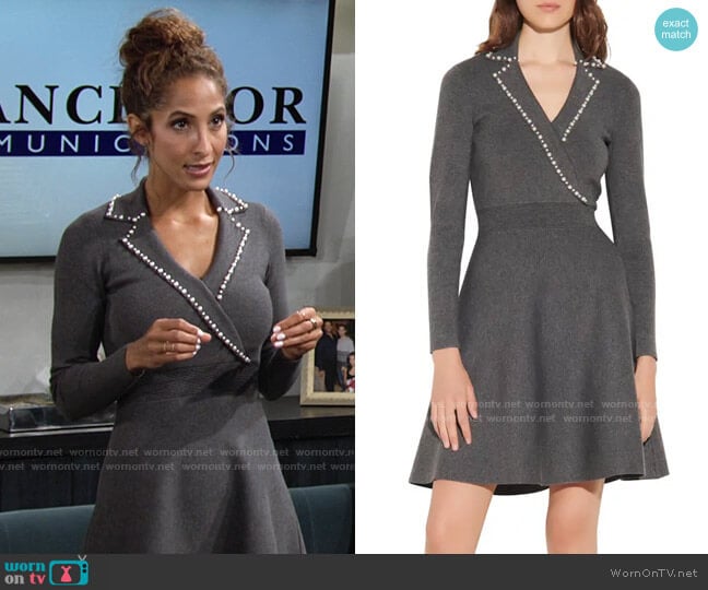 Sandro Suity Knit Dress worn by Lily Winters (Christel Khalil) on The Young and the Restless