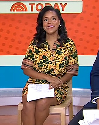 Sheinelle’s yellow floral dress on Today