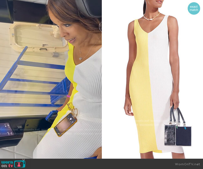 Staud Limoncello Dana Dress worn by Gayle King on CBS Mornings