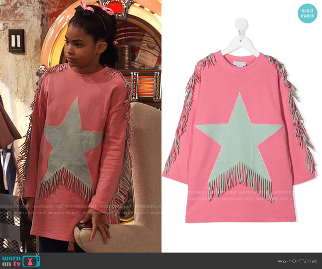 Stella McCartney Star Motif Fringed Dress worn by Millicent (Jaidyn Triplett) on iCarly