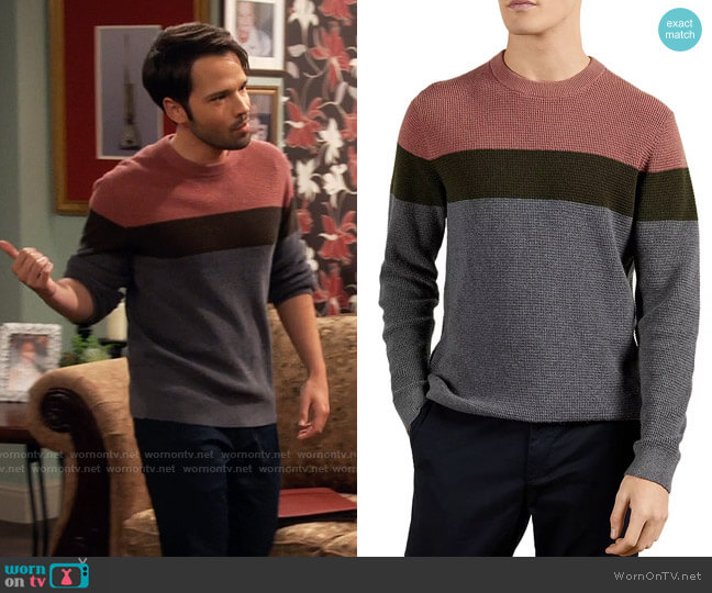Ted Baker Lastmi Sweater worn by Freddie Benson (Nathan Kress) on iCarly