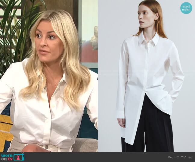 Xarlie Shirt by The Row worn by Morgan Stewart on E! News