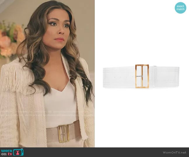 PVC Belt by Tibi worn by Cristal Jennings (Daniella Alonso) on Dynasty