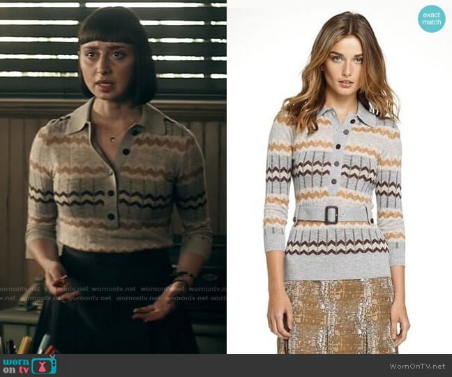 Tory Burch Berta Sweater worn by Chrissy Beppo (Sofia Hasmik) on Superman and Lois