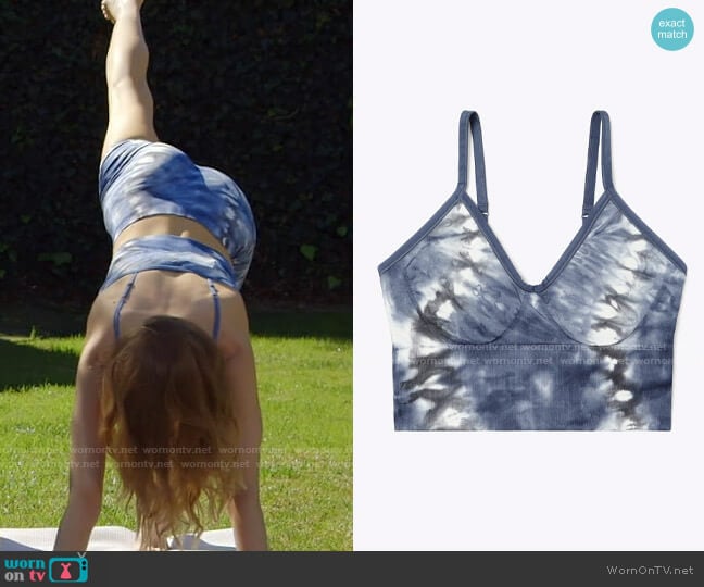 Tory Sport Tie-Dye Seamless Long Bralette worn by Whitney Port (Whitney Port) on The Hills New Beginnings