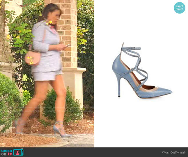 Love Latch Leather Pumps by Valentino worn by Cristal Jennings (Daniella Alonso) on Dynasty