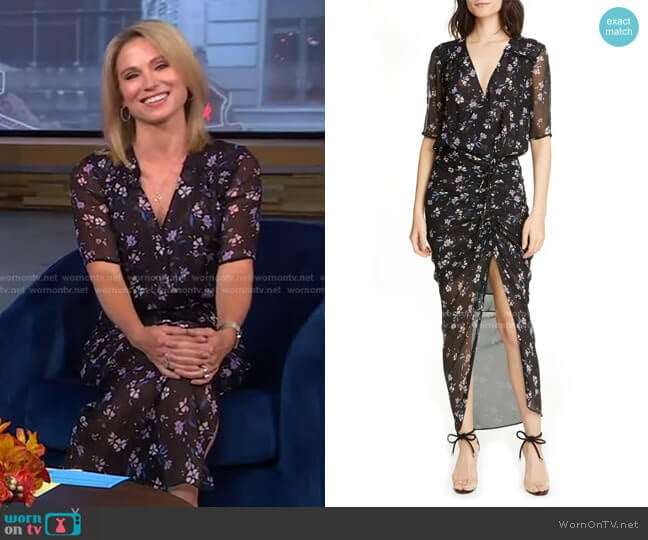 Mariposa Dress by Veronica Beard worn by Amy Robach on Good Morning America