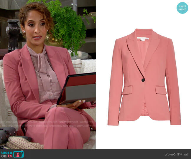 Veronica Beard Cutaway Dickey Jacket worn by Lily Winters (Christel Khalil) on The Young and the Restless