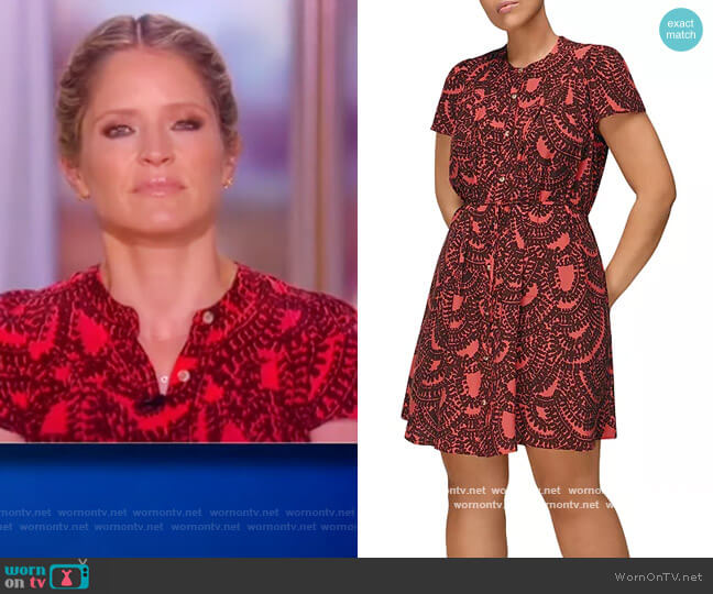 Scallop Print Trapeze Dress by Whistles worn by Sara Haines on The View