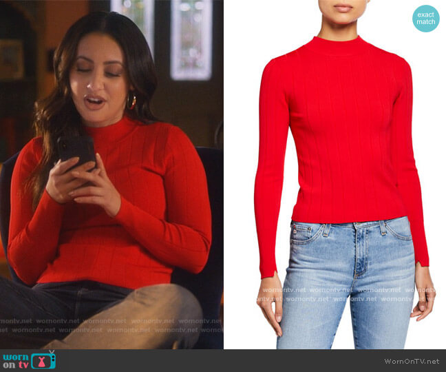 Koko Ribbed Crewneck Sweater by A.L.C. worn by Ana Torres (Francia Raisa) on Grown-ish