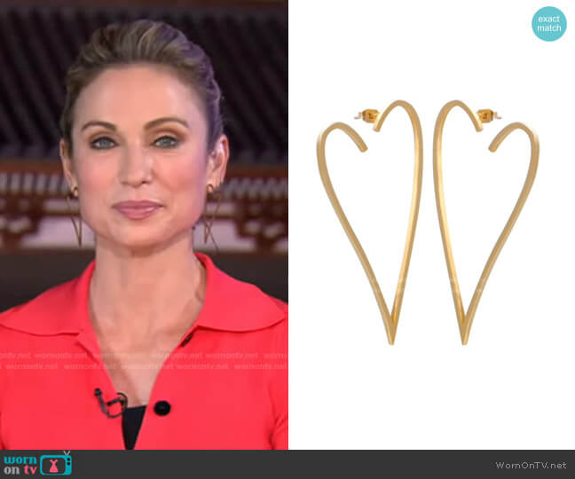 Heart Throb Earrings by Accessory Concierge worn by Amy Robach on Good Morning America