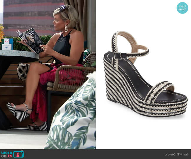 Giana Platform Wedge Sandal by BP. worn by Ava Jerome (Maura West) on General Hospital