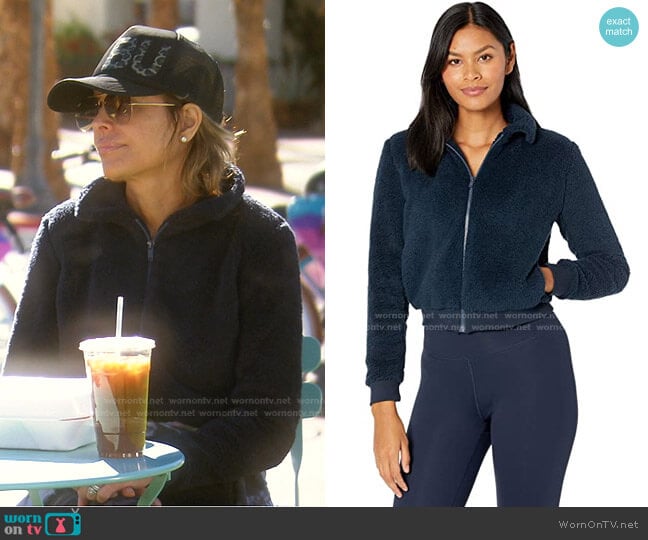 All Time Bomber Jacket by Beyond Yoga worn by Lisa Rinna on The Real Housewives of Beverly Hills