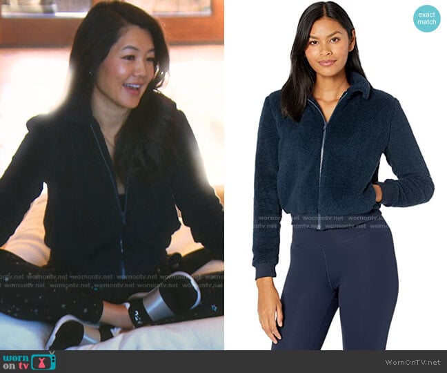 All Time Bomber Jacket by Beyond Yoga worn by Crystal Kung Minkoff on The Real Housewives of Beverly Hills