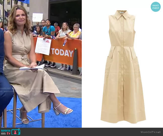 Cotton-Poplin Midi Shirt Dress by Co worn by Savannah Guthrie on Today