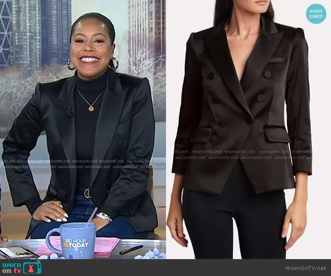 WornOnTV: Sheinelle’s black double breasted blazer on Today | Sheinelle ...