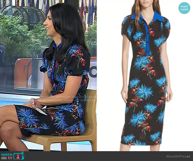 WornOnTV: Dr. Natalie Azar’s black floral button up dress on Today | Dr ...
