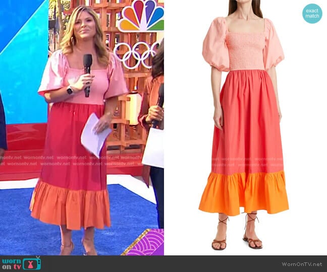 Eloise Dress by Rhode worn by Jenna Bush Hager on Today