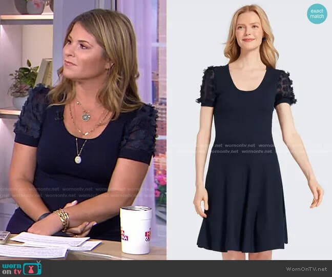 Fleurette Sleeve Sweater Dress by Draper James worn by Jenna Bush Hager on Today