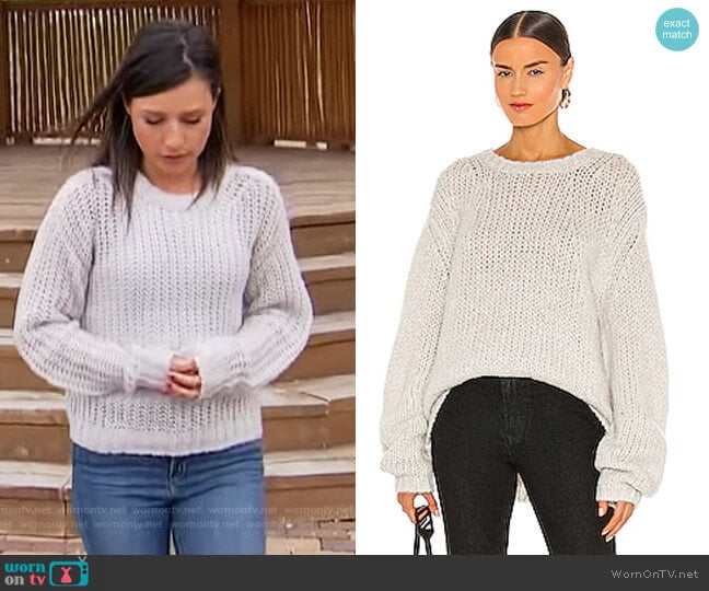 Alpaca Brushed Sweater by Helmut Lang worn by Katie Thurston on The Bachelorette