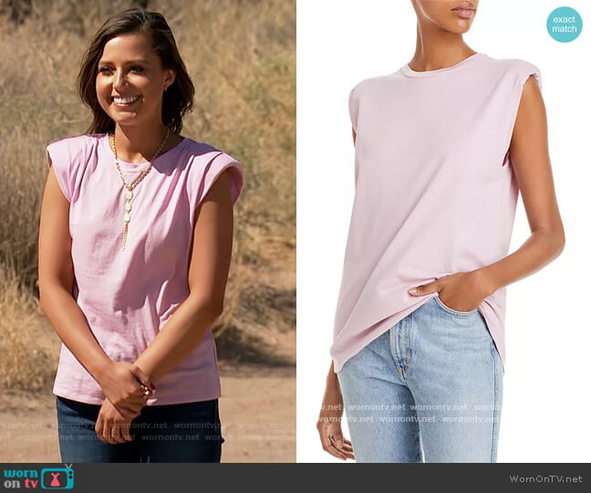 Loud Sleeveless T-Shirt by IRO worn by Katie Thurston on The Bachelorette