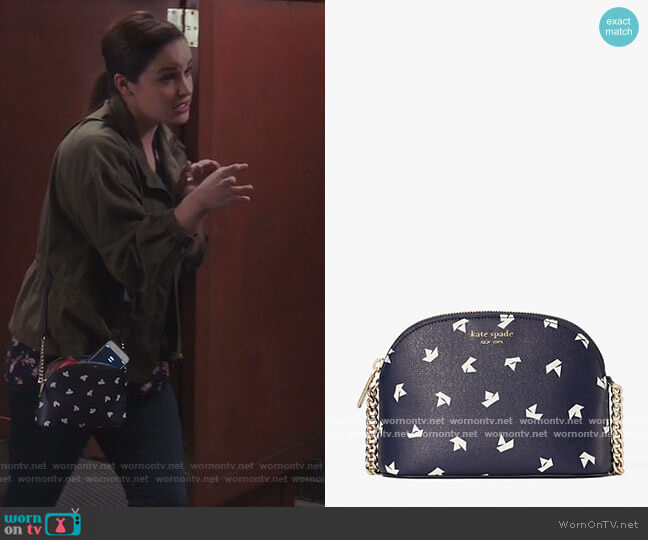 Spencer Paper Boats Dome Crossbody Bag by Kate Spade worn by Amy Santiago (Melissa Fumero) on Brooklyn Nine-Nine