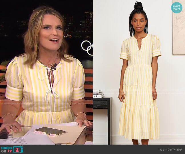 Izzy Dress by La Ligne worn by Savannah Guthrie on Today