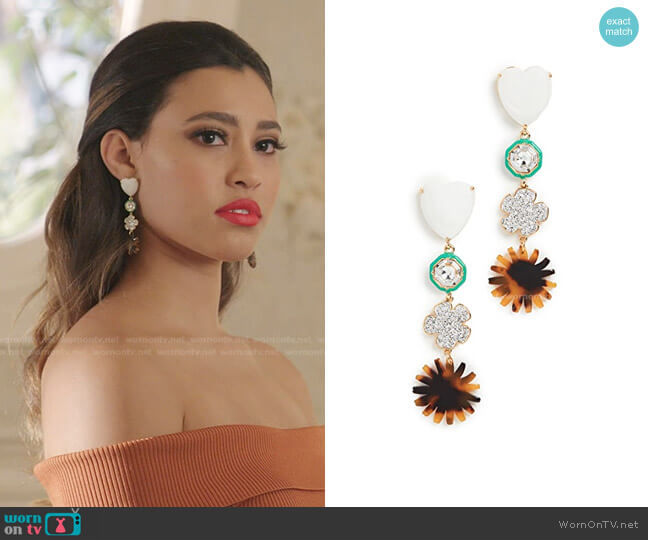 Canopy Linear Earrings by Lele Sadoughi worn by Kara Royster on Dynasty