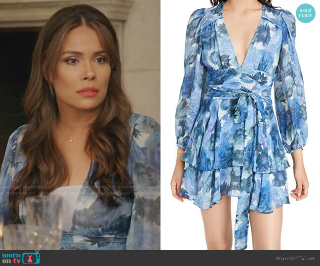 Lincoln Dress by LoveShackFancy worn by Cristal Jennings (Daniella Alonso) on Dynasty