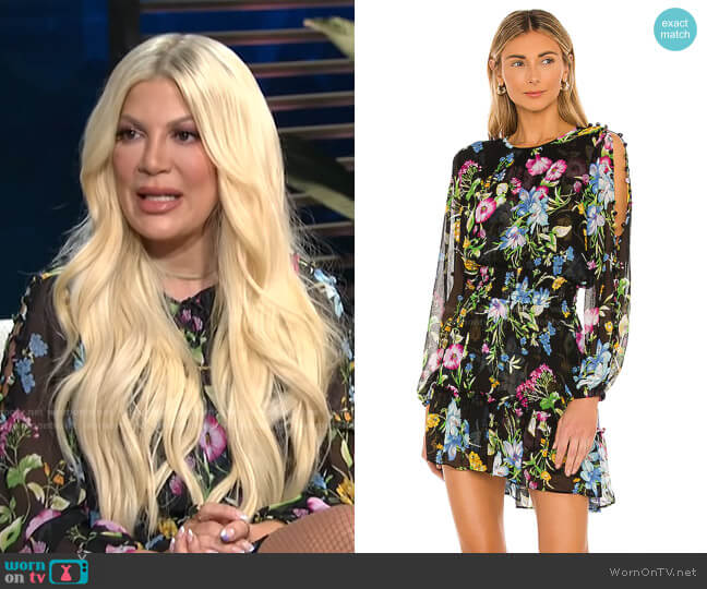 Callae Dress by Misa Los Angeles worn by Tori Spelling on E! News Daily Pop