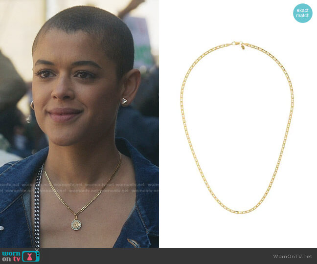 Carlo 50 Necklace by Maria Black worn by Julien Calloway (Jordan Alexander) on Gossip Girl