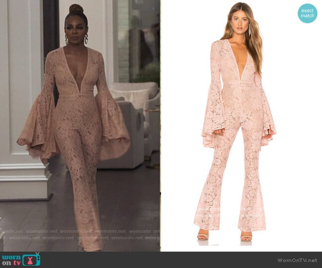 x REVOLVE Beauty Jumpsuit by Michael Costello worn by Candiace Dillard Bassett on The Real Housewives of Potomac