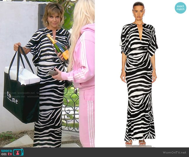 Obie Gown by Norma Kamali worn by Lisa Rinna on The Real Housewives of Beverly Hills