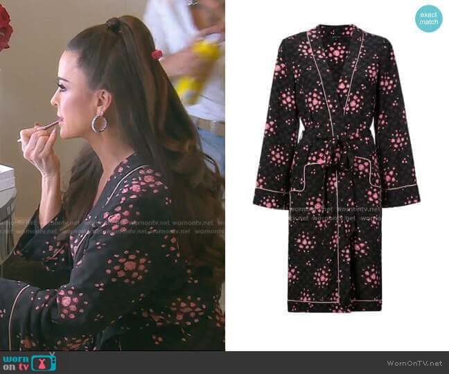 Ophelia Robe by Morgan Lane worn by Kyle Richards on The Real Housewives of Beverly Hills