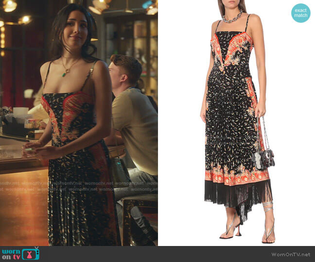 WornOnTV: Luna’s black printed dress on Gossip Girl | Zión Moreno ...