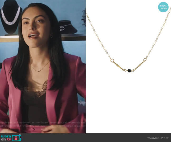 Single Stone Necklace by Peggy Li worn by Veronica Lodge (Camila Mendes) on Riverdale