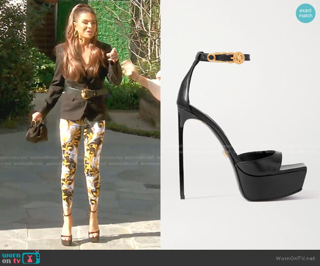 Versace Satin Pumps worn by Self (Lisa Rinna) as seen in The Real