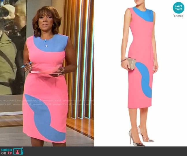 WornOnTV: Gayle King’s pink and blue colorblock dress on CBS This ...