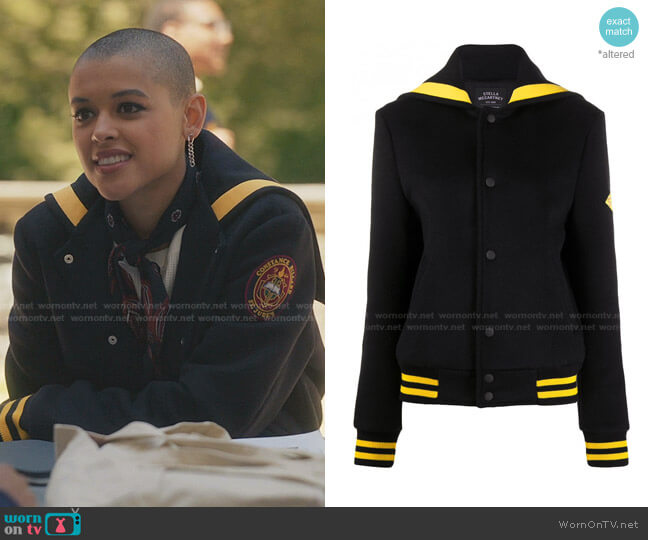 Erve Logo-print Wool Blouson Jacket by Stella McCartney worn by Julien Calloway (Jordan Alexander) on Gossip Girl