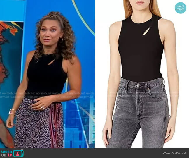 Sleeveless Compact Knit Top by Ramy Brook worn by Ginger Zee on Good Morning America