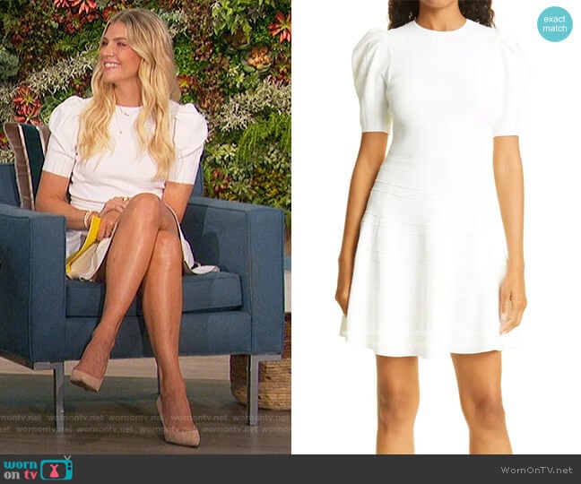 Puff Sleeve Dress by Ted Baker worn by Amanda Kloots on The Talk