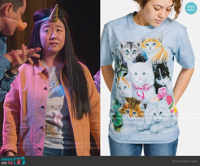 Unisex Kittens Tee by The Mountain worn by Alice Kwan (Sherry Cola) on Good Trouble