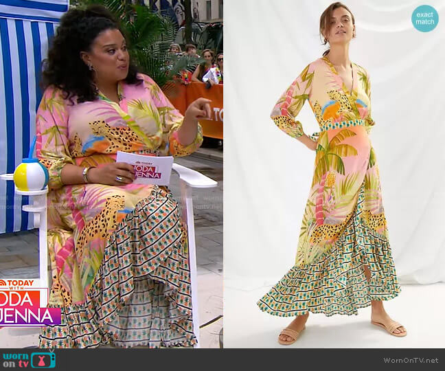 Tropical Wrap Maxi Dress by Farm Rio worn by Michelle Buteau on today