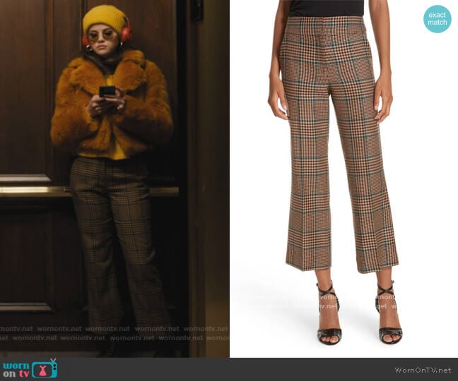 Cormac Plaid Wool Blend Trousers by Veronica Beard worn by Mabel Mora (Selena Gomez) on Only Murders in the Building